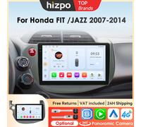 Hizpo 2din Android 14 autoradio pour Honda Fit Jazz gauche 2007-2014 Carplay Multimidia lecteur Navigation GPS unité principale 6115 T4CP (4cores 4G 64G)