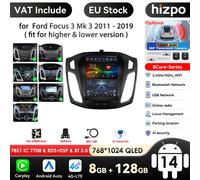 Hizpo 2Din Android 14 lecteur multimédia de voiture pour Ford Focus MK3 2012-2018 GPS Carplay 4G AI écran Intelligent Autoradio 360 Cam S6