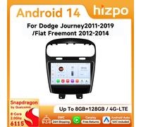 Hizpo 2Din CarPlay Android Auto autoradio pour Dodge Journey 2011 - 2019 FIAT Freemont 2012 - 2014 GPS DSP 4G BT SWC 360 ° CAM QS8 8Core 8G 128G