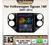 Hizpo 360 caméra 9.7 ''Android 13 autoradio pour VW Volkswagen Tiguan 1NF 2007-2016 pour Tesla Style écran Vertical GPS 4G Carplay P2-CP AI AHDC6