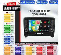 Hizpo 7 pouces Carplay 4G AI systèmes Android 14 autoradio pour AUDI TT MK2 8J 2006-2014 lecteur vidéo multimédia GPS Autoradio WIFI P2-CP AHDC6