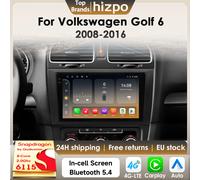 Hizpo 8Core 360Camera Android 14 autoradio pour Volkswagen Golf 6 2008 - 2016 CarPlay GPS DSP 4G BT5.4 par Qualcomm Snapdragon6115 T4-CP (4Core 4G 64G)