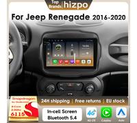 Hizpo 8Core 8G 128G Android 14 autoradio pour Jeep Renegade 2016-2020 CarPlay 2Din 4G BT5.4 DSP GPS par Qualcomm Snapdragon 6115 QS8 AI AHDC2 A