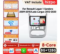 Hizpo 9'' 6115 Système intelligent Carplay 4G 2Din Android 14 Autoradio pour Renault Logan I Sandero Lada Largus Multimédia Vidéo P1L B
