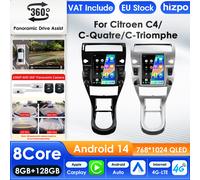 Hizpo 9.7 ''Android 14 lecteur multimédia de voiture pour citroën C4 c-triomphe Quatre 2004-2014 GPS Carplay 4G AI Bluetooth WIFI FM RDS S2 B