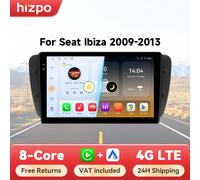 Hizpo 9 "Carplay Android Radio pour Seat Ibiza 6j 2009 - 2013 2010 4G voiture multimédia GPS 2din Autoradio 360 caméra Octa Core 6115 QS6 (6GB 64GB)