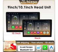Hizpo 9 pouces 10.1 pouces tête Uint 2Din Android 14 autoradio universelle 4G-LET WIFI BT DSP RDS SWC Carplay par Qualcomm Snapdragon6115 9inch 360Camera QS8