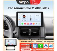 Hizpo 9 pouces systèmes intelligents de voiture pour Renault Clio 2 2000 - 2012 lecteur vidéo multimédia Carplay Android Auto GPS Navigation QS4 add AHDC2