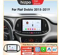Hizpo Android 14 autoradio pour Fiat Doblo 2015 2016 2017 2018 2019 GPS lecteur vidéo multimédia stéréo Autoradio Wifi 360 caméra T3CP (4cores 2G 64G)