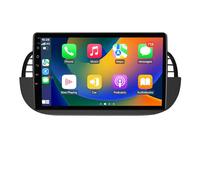 hizpo Autoradio à écran tactile de 9" compatible avec Fiat 500 2007-2014 avec Carplay/Android Auto 4 cœurs UPC 2 + 32 Go Dab Adaptateur d'autoradio WiFi 4G Mirror Link (Noir-1)