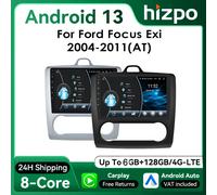 Hizpo-Autoradio Android 13 pour Ford Focus 2, Mk2, 2004-2011, Auto AC CarPlay, GPS Navi, BT, 4G, RDS, DSP, SWC, UI8581, Unité de sauna, 2Din, 9" W1 Silver