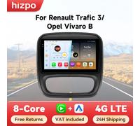 Hizpo autoradio pour Renault Trafic 3 2014- 2021 Opel Vivaro B 2014 - 2018 Autoradio CarPlay Android Auto systèmes intelligents 4G QS8PNC-B with 360CAM