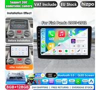 Hizpo Autoradio sans fil CarPlay Android Auto 9 pouces pour Fiat Panda 2003 - 2012, systèmes intelligents multimédias sans fil Apple CarPlay, écran tactile IPS, lecteur vidéo stéréo, autoradio 2 Din,