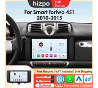 Hizpo autoradio sans fil CarPlay Android Auto pour Mercedes Benz Smart Fortwo 451 2011 - 2015 multimédia GPS 2 din Autoradio Navi QS8 add AHDC2