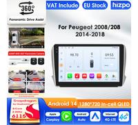 Hizpo Carplay 4G WIFI AI systèmes Android 14 Autoradio pour Peugeot 208 2008 série 2012-2018 lecteur vidéo multimédia Gps Autoradio P1 AI