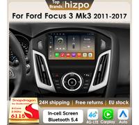 Hizpo Carplay Android 14 lecteur multimédia de voiture pour Ford Focus 3 Mk3 2011 - 2017 GPS 4G-LET DSP 2din Autoradio par Snapdragon 6115 QS4 (8Ccore 4G 32G)