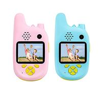 HIZQ Talkie-Walkie pour Enfants avec Caméra Vidéo, Jouet Ordinateur De Poche Radio Bidirectionnelle Jouet Garçon Fille pour Les Intérieur Extérieur Jouets De Jeu D'aventure,Pink+Blue