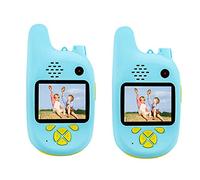 HIZQ Talkie-Walkie pour Enfants avec Caméra Vidéo, Jouet Ordinateur De Poche Radio Bidirectionnelle Jouet Garçon Fille pour Les Intérieur Extérieur Jouets De Jeu D'aventure,Blue+Blue