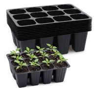 HJ-fuzhou Plateau de Germination Réutilisable 120 Cellules avec Mini Serre, Kit de Culture Intérieur et Propagateur pour Semis, Herbes Aromatiques et Plantes, Accessoire Jardinage Éducatif