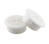 HJ Garden Lot de 2 œillets pour câble, Accessoire Bureau, Blanc 50 mm