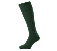 HJ Hall Chaussettes de kilt en laine mélangée de qualité supérieure, vert bouteille, 6-10