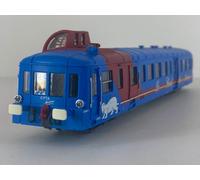 Autorail diesel CFTA "Le Furet de Morvan" X 3876 Picasso livrée bleue/rouge - Jo