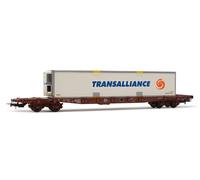 HJ6214 Wagon porte conteneur Sgss "Transalliance" Sncf, Ep V - HO 1/87