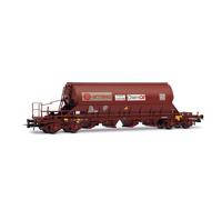HJ6228/1 F-ERSA, wagon-trémies à 4 essieux Taoos, livrée marron,HO