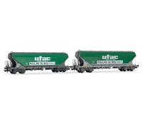 HJ6281 SNCF Coffret de 2 wagons trémies « UFAC », ép. IV échelle ho 1/87