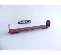 HJ6315 / JOUEF HO WAGON PLAT A DOSSIER TYPE Rils SNCF DEPOT LENS Ep IV-V