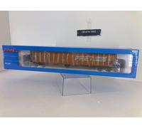 HJ6315 JOUEF HO WAGON BACHE A BOGIES TYPE Rils LIVREE ORANGE FRET SNCF Ep IV-V