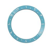 Hja Boutiques UK Ceramic Bezel Insert 38mm Fit for SKX007, Curved Bezel Ring Replacement for Watch Case NH35 NH36 Movement Parts Réparation de Montres