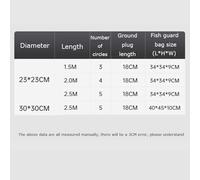 Hja Boutiques UK Panier à Poisson Pliable en Maille résistante à la Corrosion avec Cadre en métal et revêtement antirouille, Support de pêche for la pêche en Kayak Matériel de pêche(30 * 250cm)