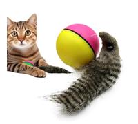 Hjatirace Automatic Cat Rolling Ball, Electronic Automatic Rolling Pet Toy, Multifunctional Cat Toy, Funny Ball Toy, Interactive Cat Toy Ball, Easy to Use, Portable for Cats Relaxation