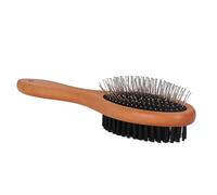 Hjatirace Brosse de toilettage double face en bois pour chien - Brosse de toilettage pour chat - Pour massage, douche, intérieur et extérieur