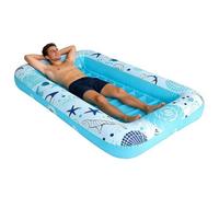 Hjatirace flottant gonflable pour piscine | gonflable pour bronzer avec porte-gobelet et oreiller - Bain de soleil - Pour adultes, couples, familles, vacances dans une station balnéaire, sur la plage,