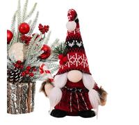 Hjatirace GNOME de Noël, Figurine de Bureau Mignonne, Décor de Noël GNOME sans Visage Tricotée, pour Table de Chevet Table à Manger Séjour Chambre à Coucher Dortoir Appartement