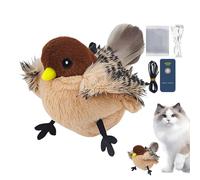 Hjatirace Interactive Cat Exercise Toys, Cat Toys Realistic Interactive Toys, Soft Cozy Kitten Toys, Realistic Flapping Bird Cat Toy, Flying Flapping Bird, Easy to Use, Portable for Active Play