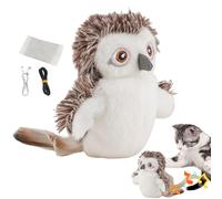 Hjatirace Jouet pour Chat Oiseau Battant,Oiseau Rechargeable avec À Chat Et 3 Modes - Compagnon D'intérieur Plumechantant pour Jeu - pour Stimulation Entraînement Exercice des