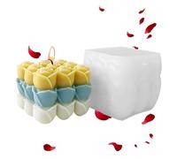 Hjatirace Moules en Silicone pour Fleurs - Moule En Silicone Artisanal Cube 3D Fleur - Moule à Fleurs pour Ciment et Décoration | Accent Pour La Maison Cadeau Fêtes Saint-Valentin Amis Famille