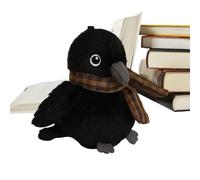 Hjatirace Peluche en Forme De Corbeau | Figurine Animale Dotée d'une Écharpe Adorable - Décorations Halloween de Corbeaux,pour Usage Domestique Tout-Petits Anniversaire