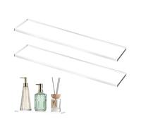 Hjatirace Plateaux D'Étagère pour Armoires | Support en Acrylique Robuste 2 Pièces | Insert D'Étagère Organisateur Salle De Bain,pour Cellier Et Cuisine Bouteilles Papier Toilette