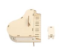 Hjatirace Puzzles en Bois 3D Boîte à Musique | Jeu De Construction en Bois Scientifique Éducatif - Boîte À Musique Mécanique Piano Scientifique - pour Adultes Familles Amis École Anniversaire 7 à 14