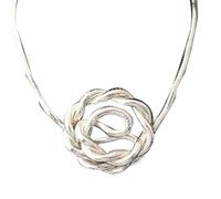 Hjatirace Queue sans tête, chaîne de serpents, collier pliable, style réutilisable, sensation légère, touche de mode audacieuse, or, argent, pour la famille, les amis, la Saint-Valentin