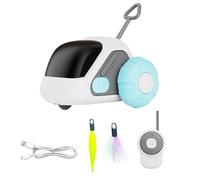 Hjatirace Remote Cat Toy, Smart Interactive Cat Toys, Cat Enrichment Toys, Automatic Exercise Toy, Cat Exercise Enrichment Toy, Easy to Use, Portable for Play Exercise Most Cats Kittens