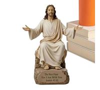 Hjatirace Statuette Jésus Christ Catholique - Fabriquée en résine Artisanale,Décoration chrétienne - pour Maison, église, Bureau, Salon, décoration de Table ou Festival