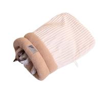 Hjatirace Thickened Warm Snuggle Sack, Plush Cat Sleeping Bag, Thickened Warm Cat Snuggle Sack, Dog Cat Winter Warm Sleeping Bag, Plush Soft Pet Bed, Easy to Use Portable for Autumn Winter