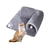 Hjatirace Tunnel et Jouet de lit pour Chat,lit Tunnel pour Chat | Tunnel de Grotte pour Chats avec Jouet Suspendu | Niche Interactive pour en Tube pour Lapins, cochons d'Inde, Chiens et Petit