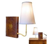Hjatirace Unique Decorative Shelf Lamp, Book Style Table Lamp, Vintage Bookshelf Light, Literature Book Lamp, Vintage Book Design Table Lamp, Easy To Use, Portable for Home Offices