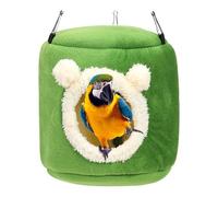Hjatirace Winter Bird Nest House, 3 Hooks Winter Bird House Toy, Winter Artifact Insulation Bird Warmer, Parrot Warm Nest, Large Bird Cage Comfort Warmer, Easy to Use, Portable for Sugar Gliders